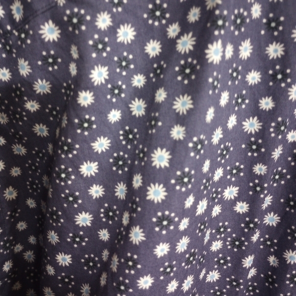 Thomas Dean Mens Size 2XL Button Front Shirt Contrasting Flip Cuff Purple Floral - Picture 9 of 11